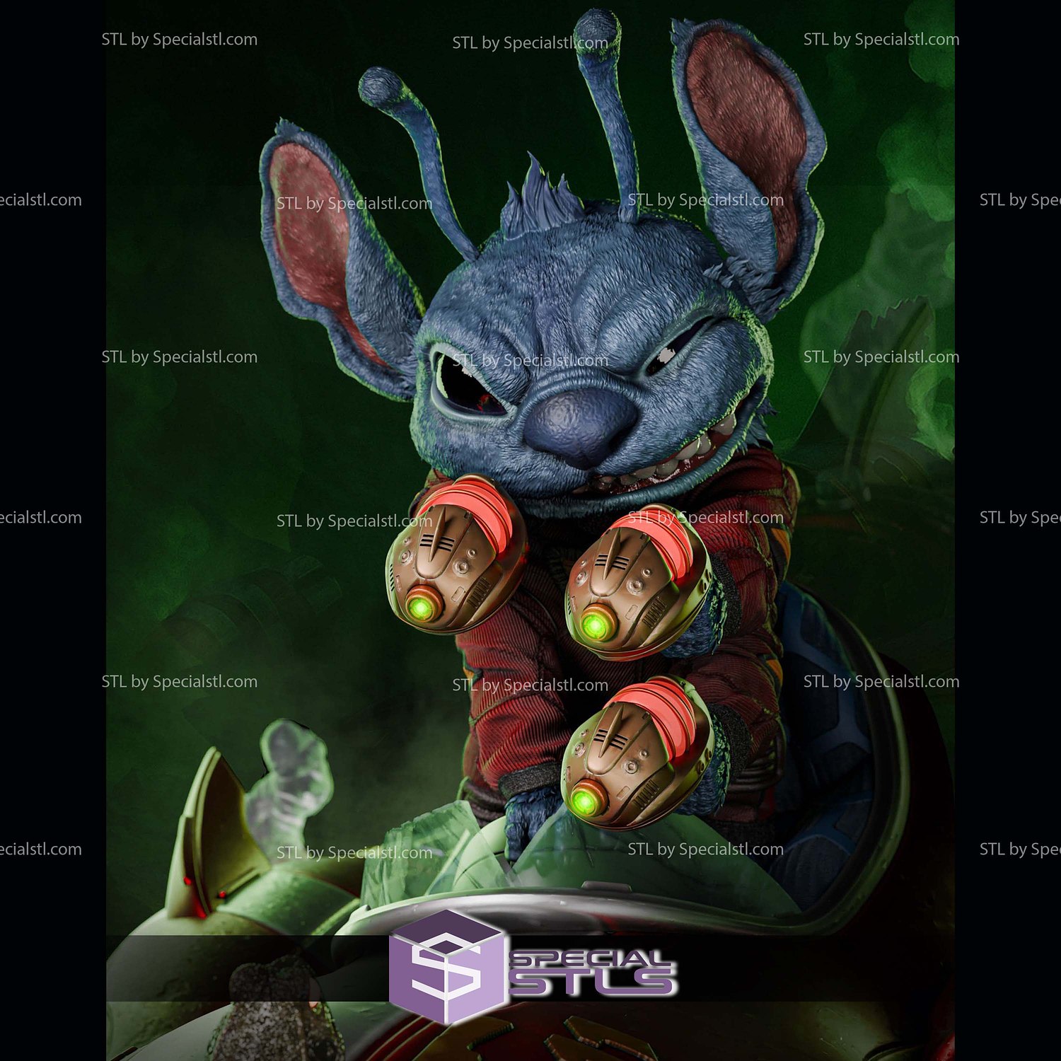 Stich Alien the Movie 3D Printer Files STL Model — view 4
