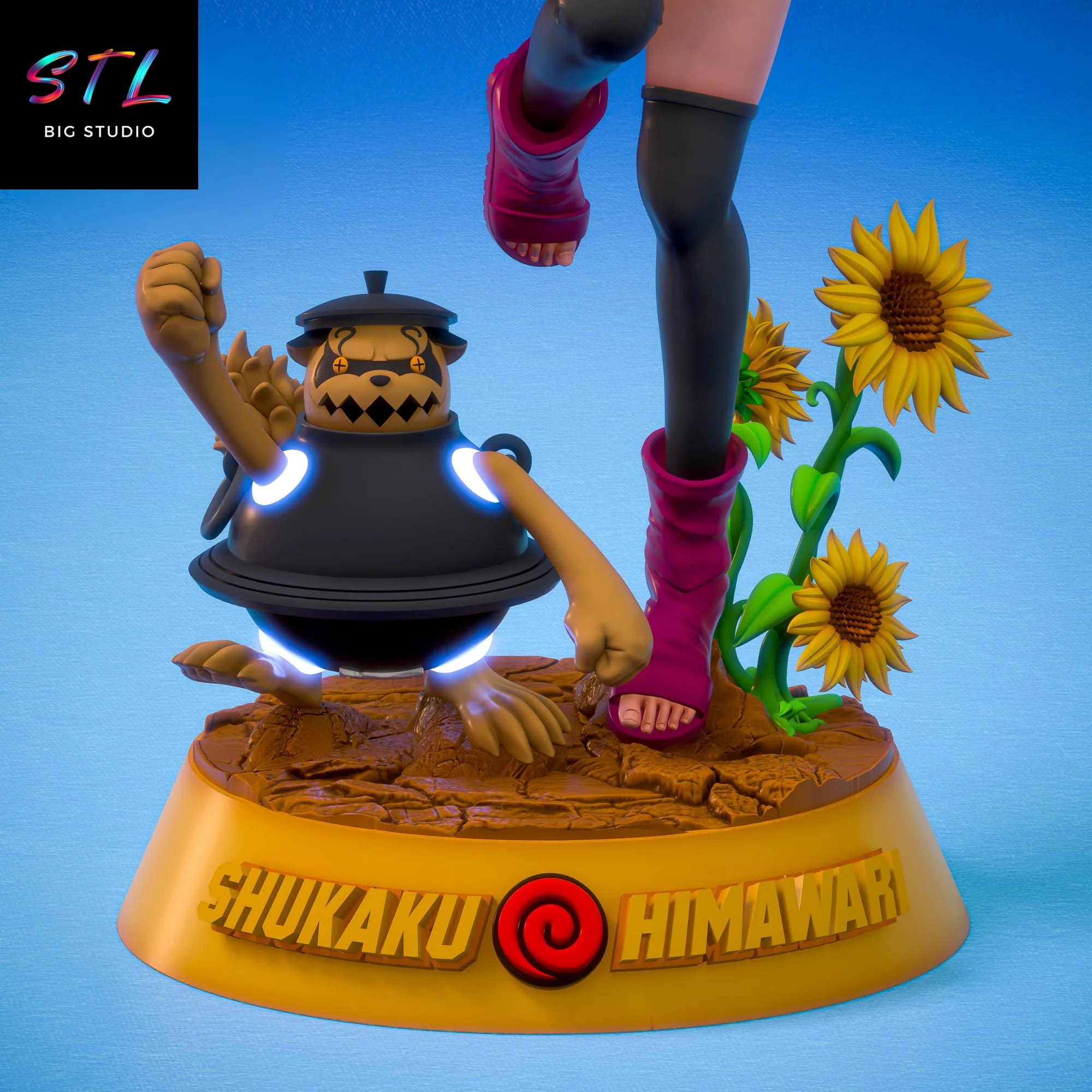 Himawari Uzumaki and Shukaku STL | Boruto: Naruto Next Generations | 3D Printable Figure Model — view 5