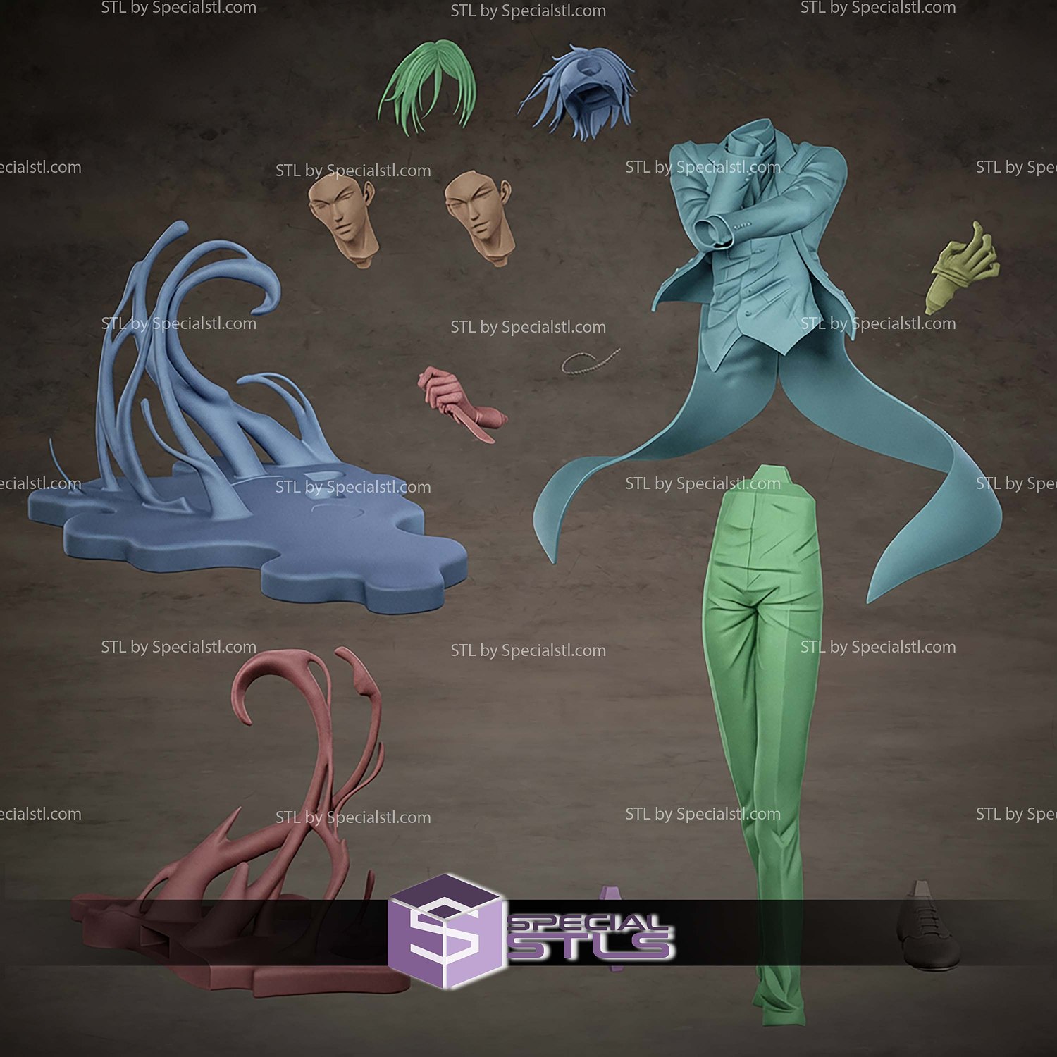 Sebastian Michaelis Kuroshitsuji STL Files 3D Model — view 4