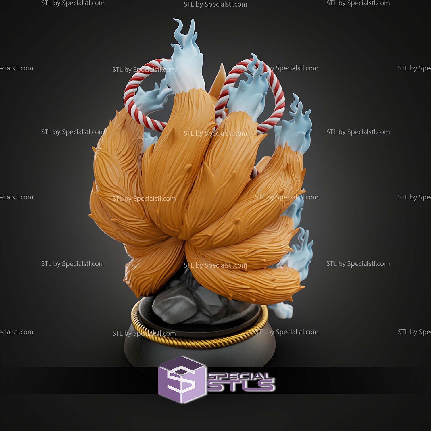 Kyubimon Furry Digimon STL Files 3D Model — view 2