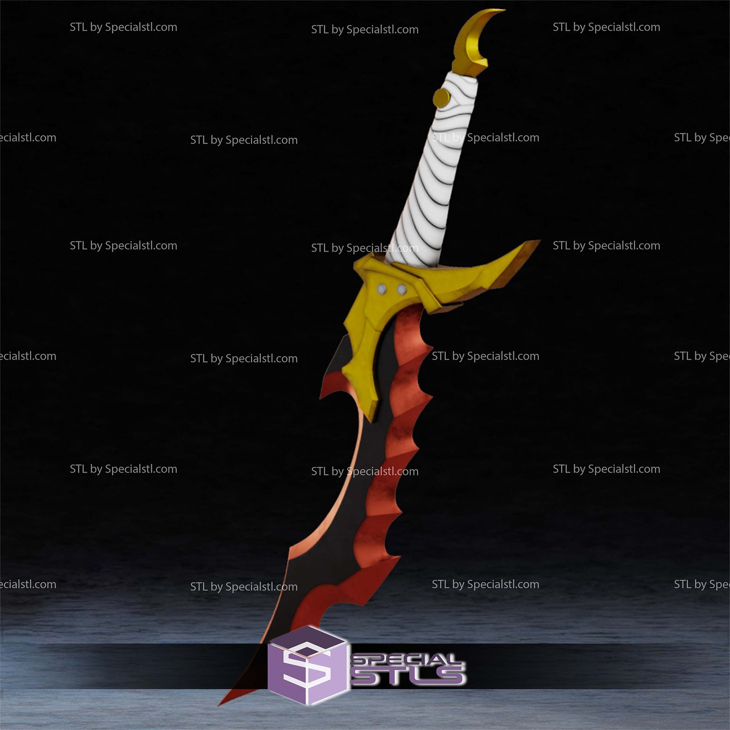 Cosplay STL Files Knight Killer Dagger 3D Model — view 3