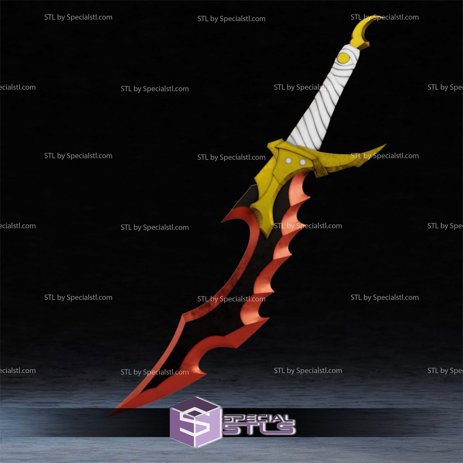 Cosplay STL Files Knight Killer Dagger 3D Model — view 4