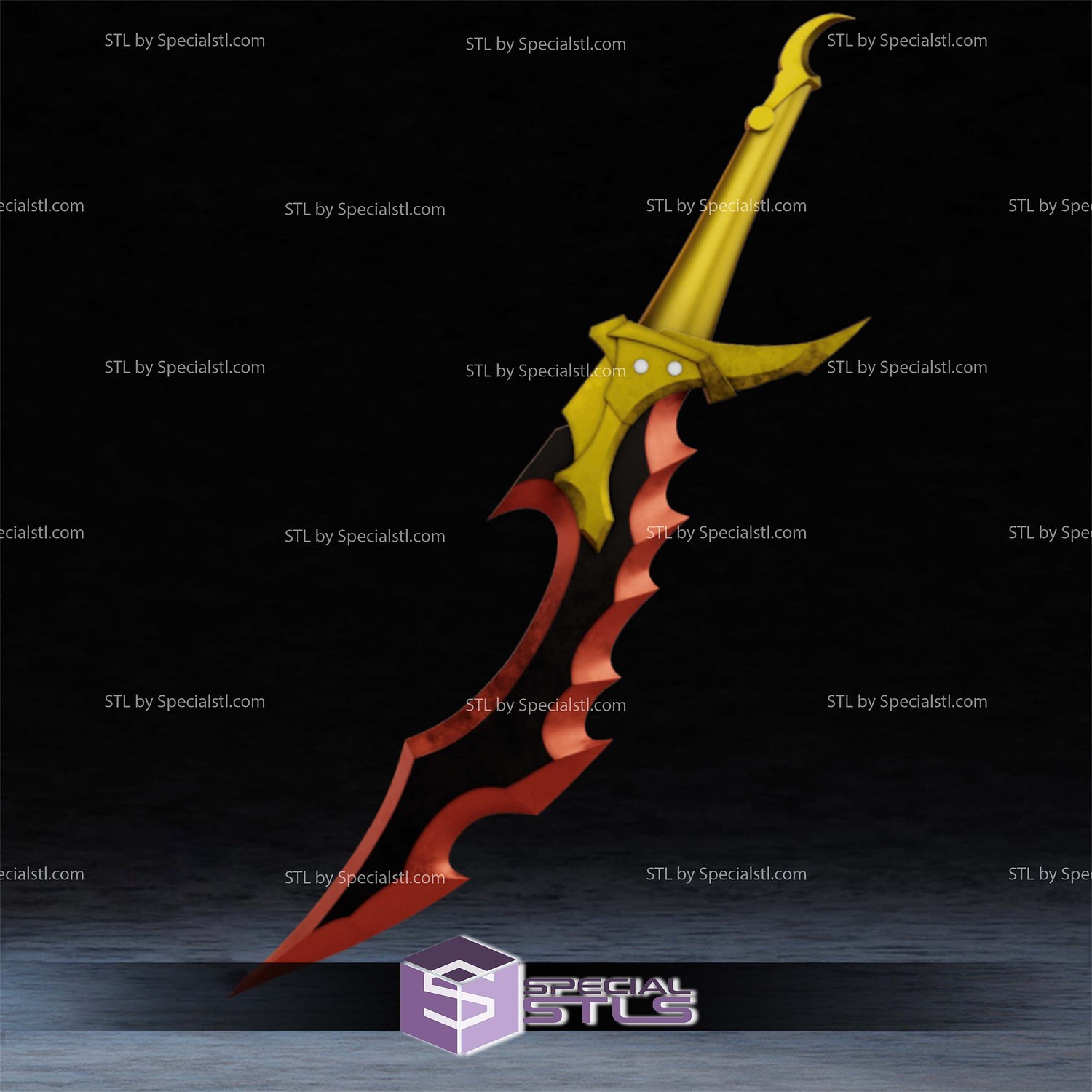 Cosplay STL Files Knight Killer Dagger 3D Model — view 5