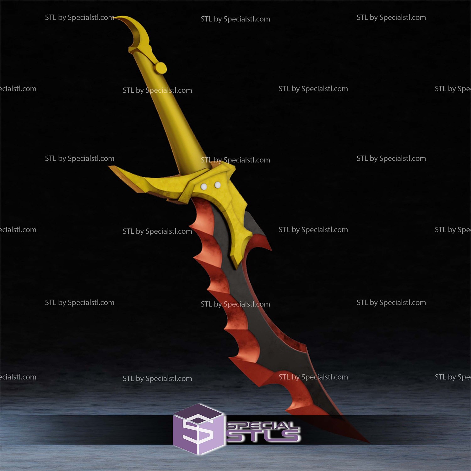 Cosplay STL Files Knight Killer Dagger 3D Model — view 6