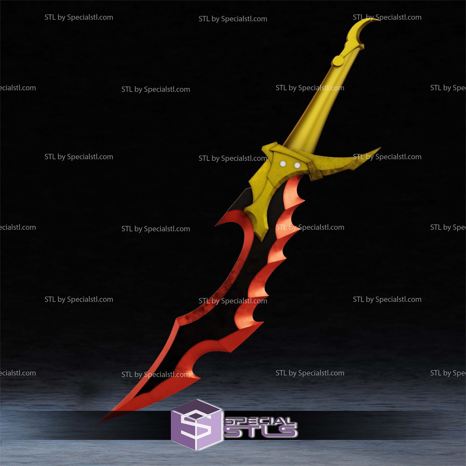 Cosplay STL Files Knight Killer Dagger 3D Model — view 7