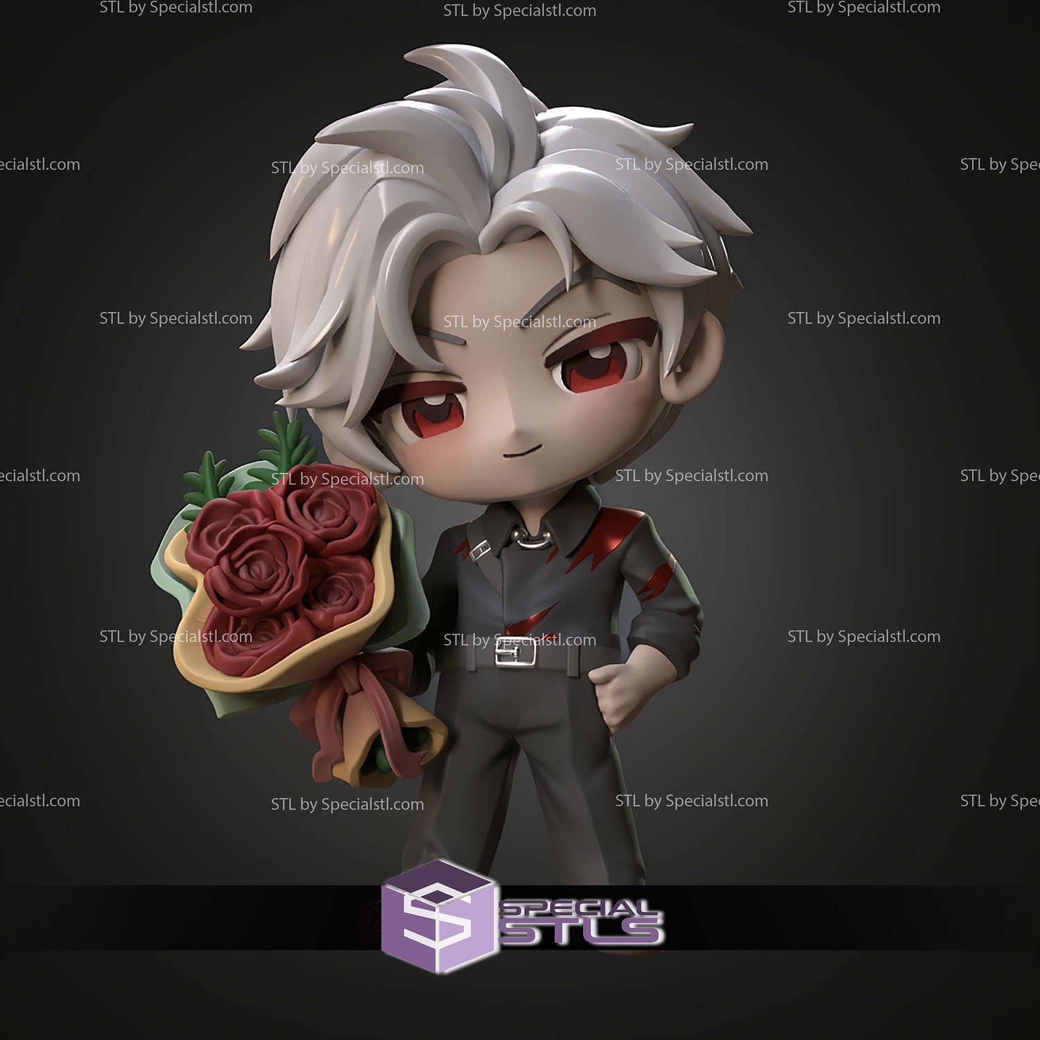 Chibi Sylus Love and Deepspace STL Files 3D Model — view 2