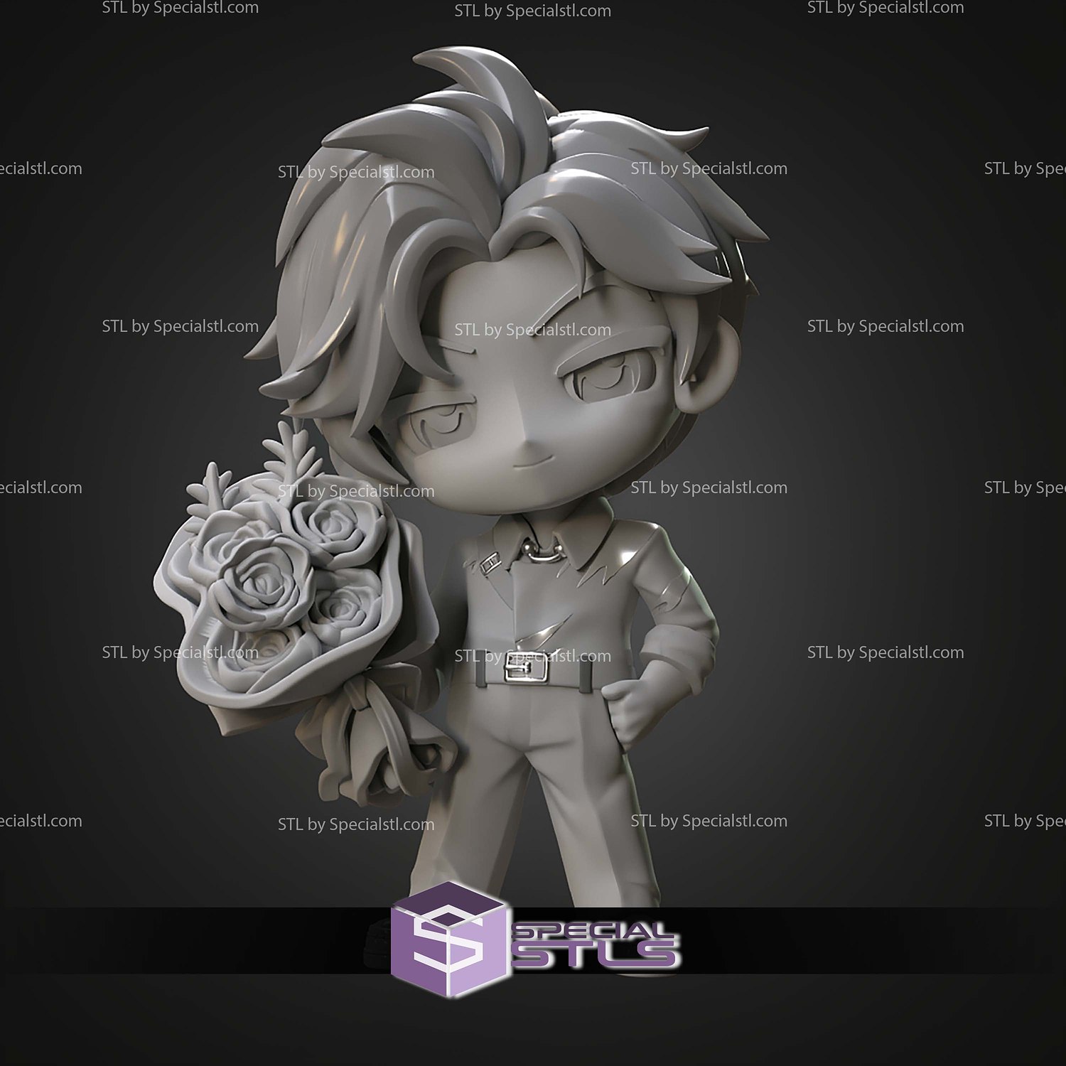 Chibi Sylus Love and Deepspace STL Files 3D Model — view 3