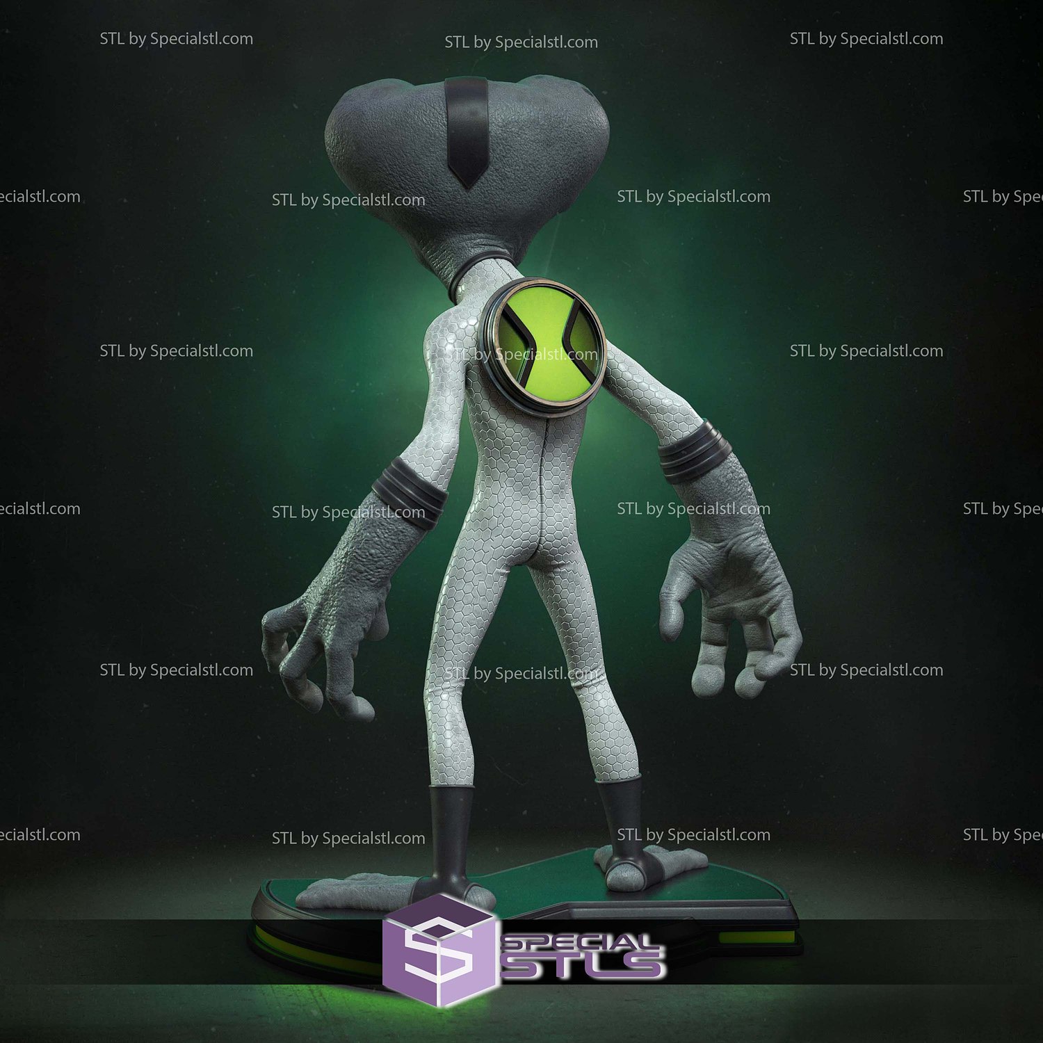 Grey Matter Ben 10 STL Files 3D Model — view 3