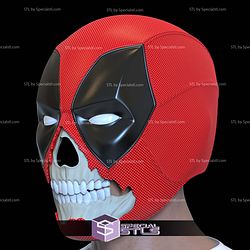 Cosplay STL Files Deadpool 3 Skull Helmet Movie Version 3D Model