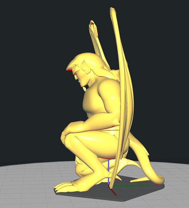 Goliath the Gargoyle 3D STL Model — view 2