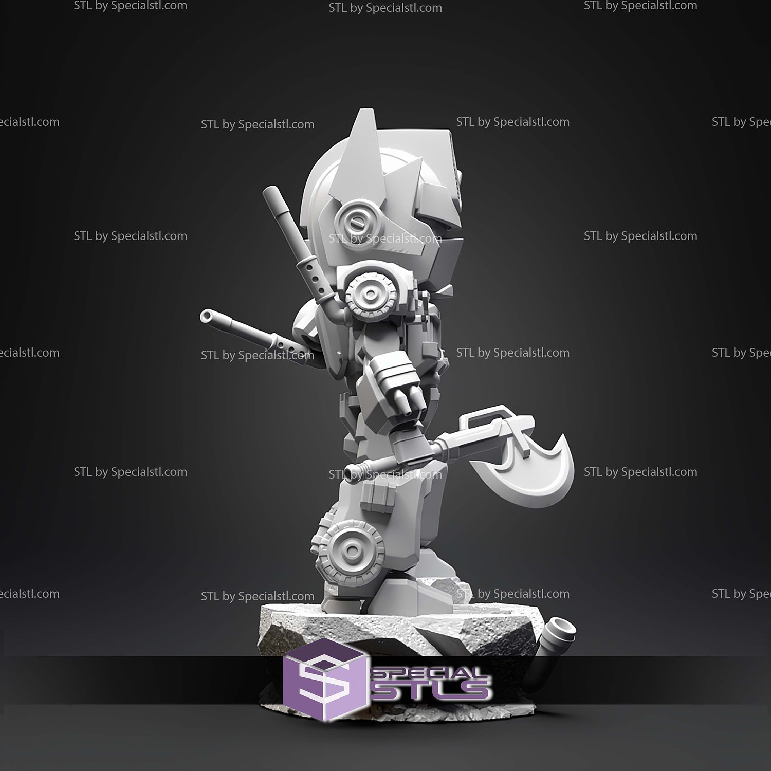 Optimus Prime Chibi V2 STL Files 3D Model — view 2