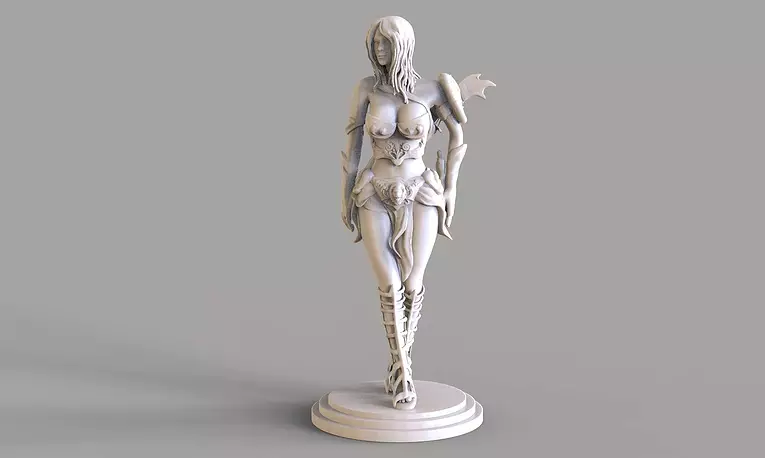 Warrior Girl 2 3D OBJ Model