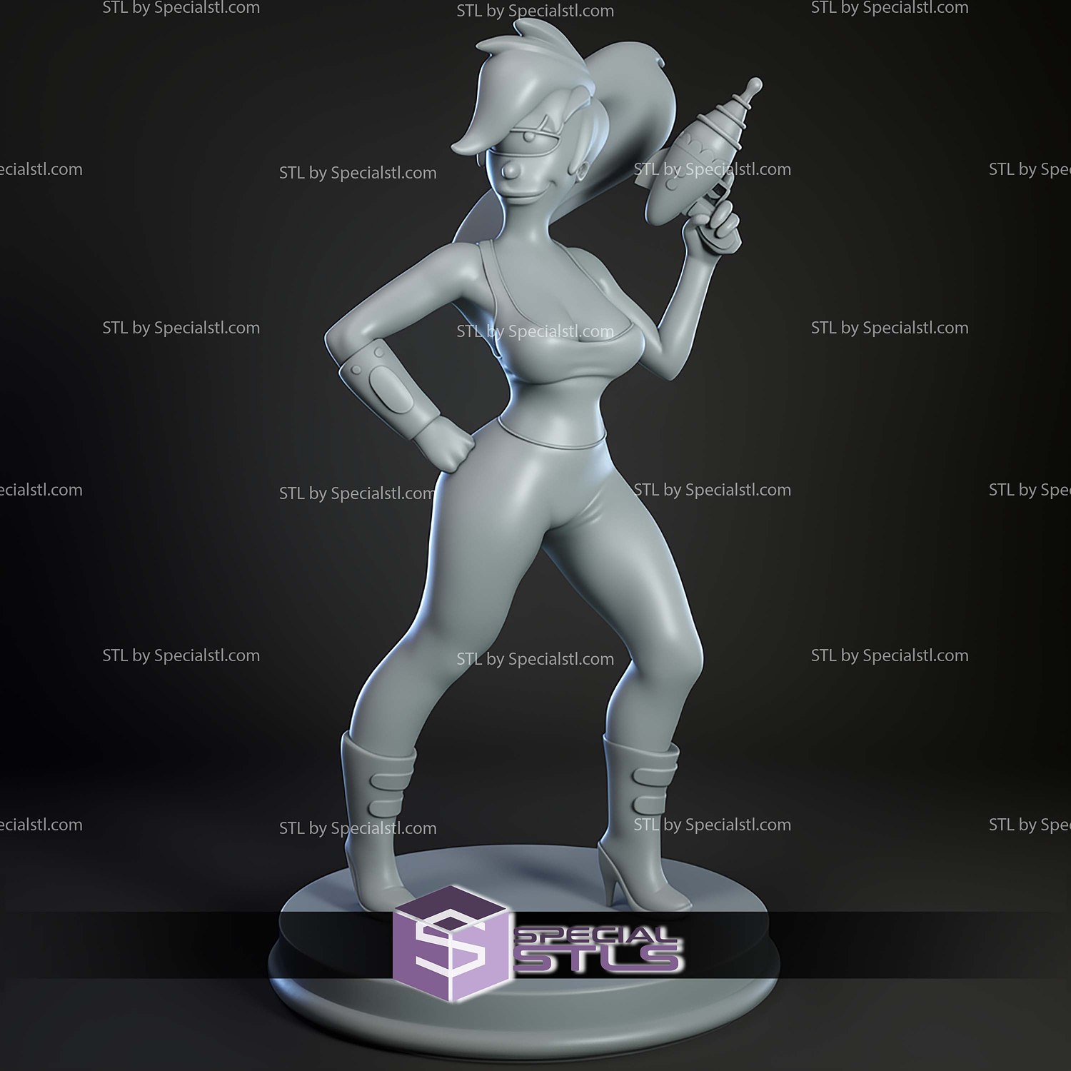Leela Futurama STL Files 3D Model — view 2