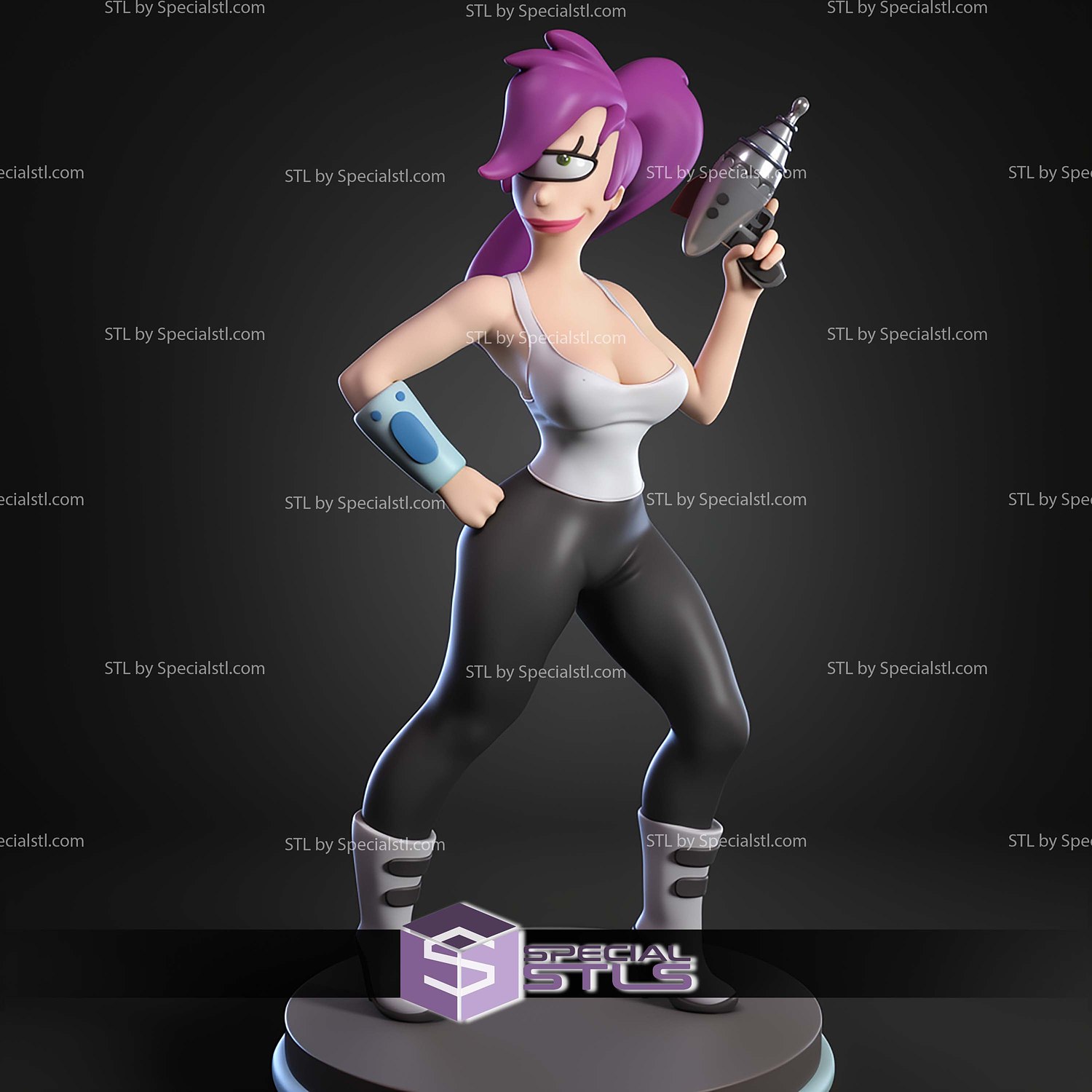 Leela Futurama STL Files 3D Model — view 5