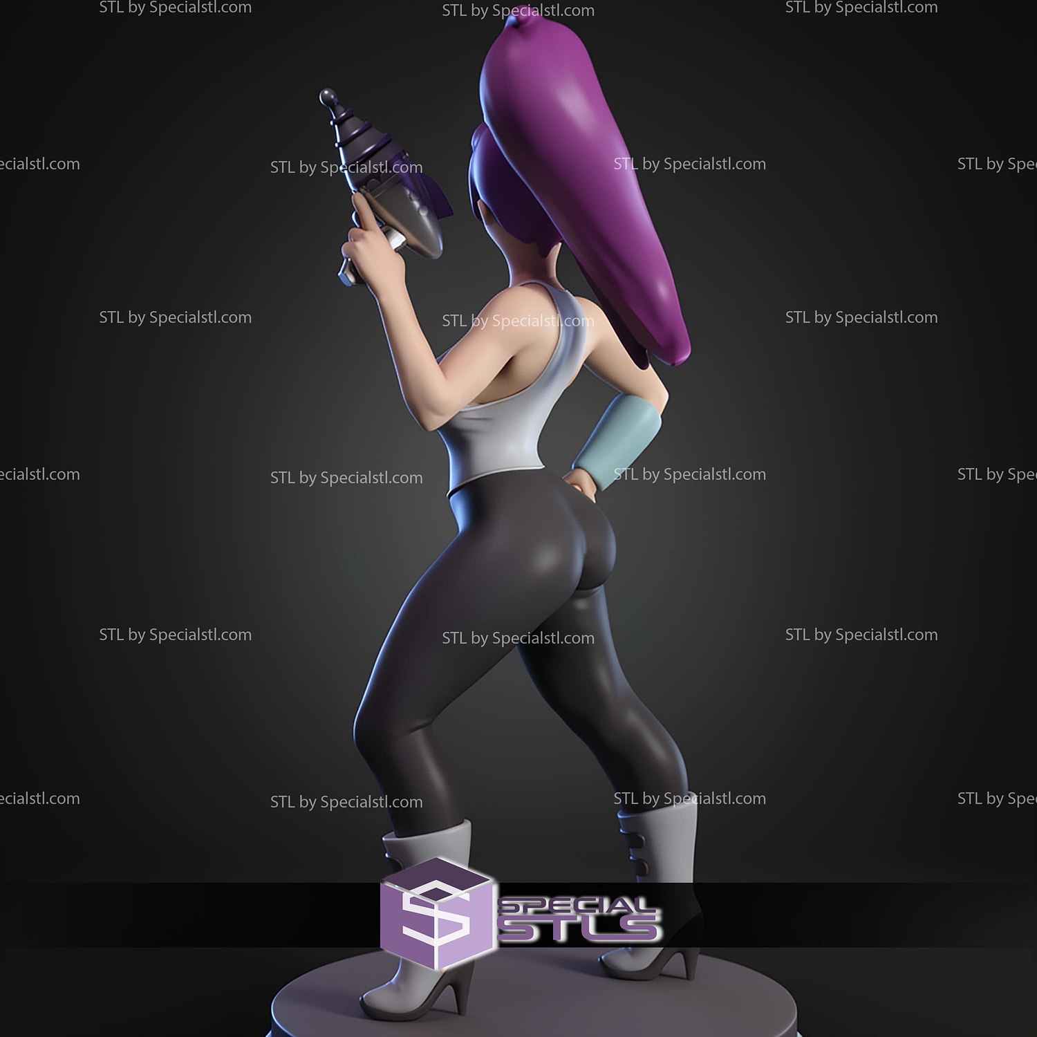 Leela Futurama STL Files 3D Model — view 7