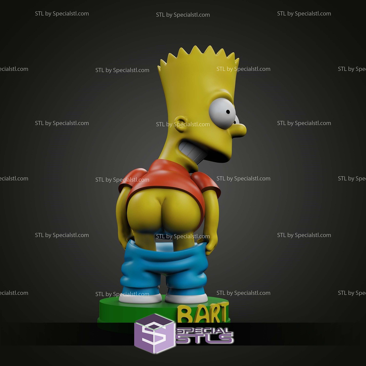 Bart Simpson Naughty STL Files 3D Model — view 2