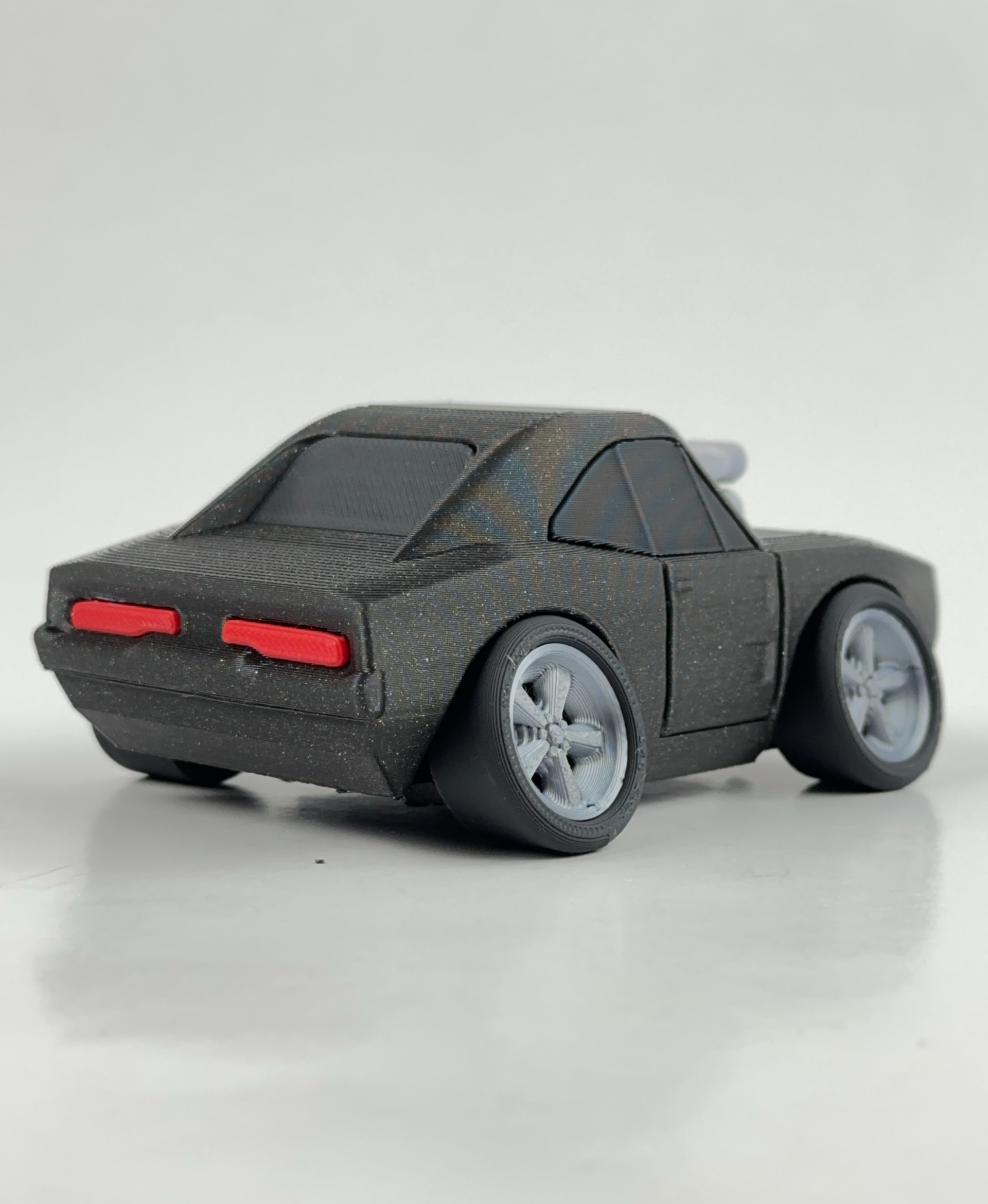 Tooned 1970 Charger 3D STL Model — view 2
