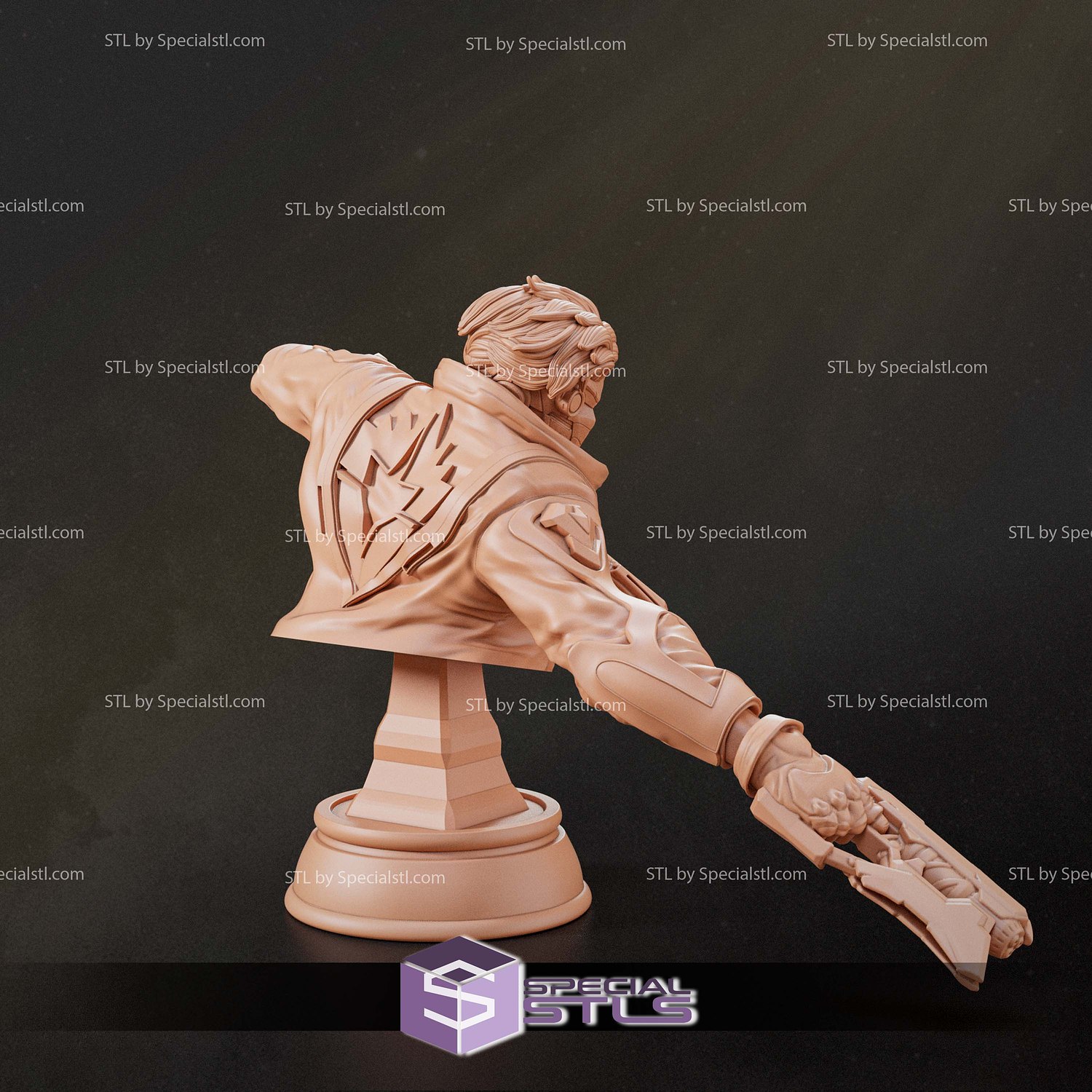 Star Lord Bust Marvel Rivals STL Files 3D Model — view 2