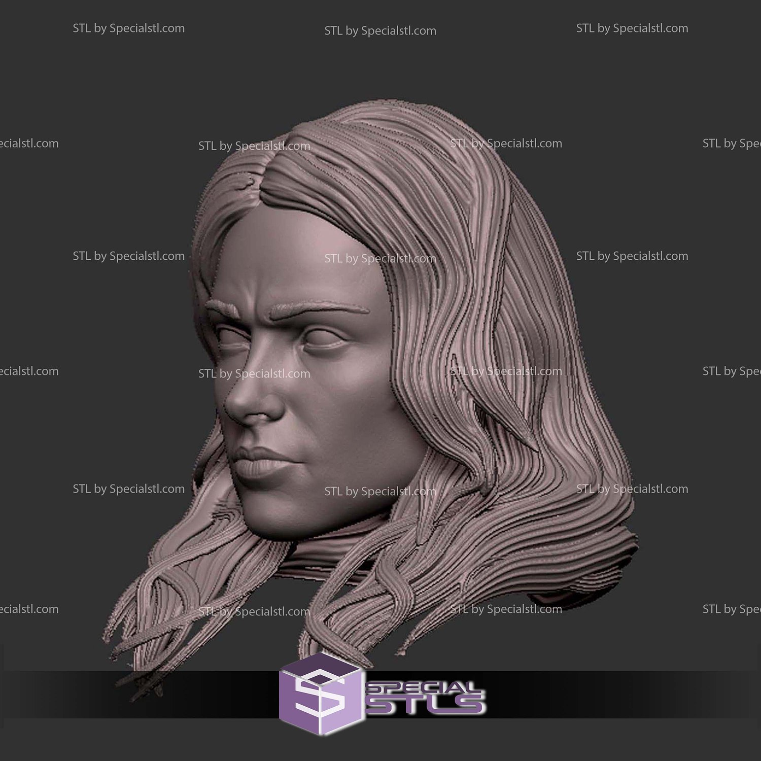 Custom Head STL Jane Foster 3D Model — view 2
