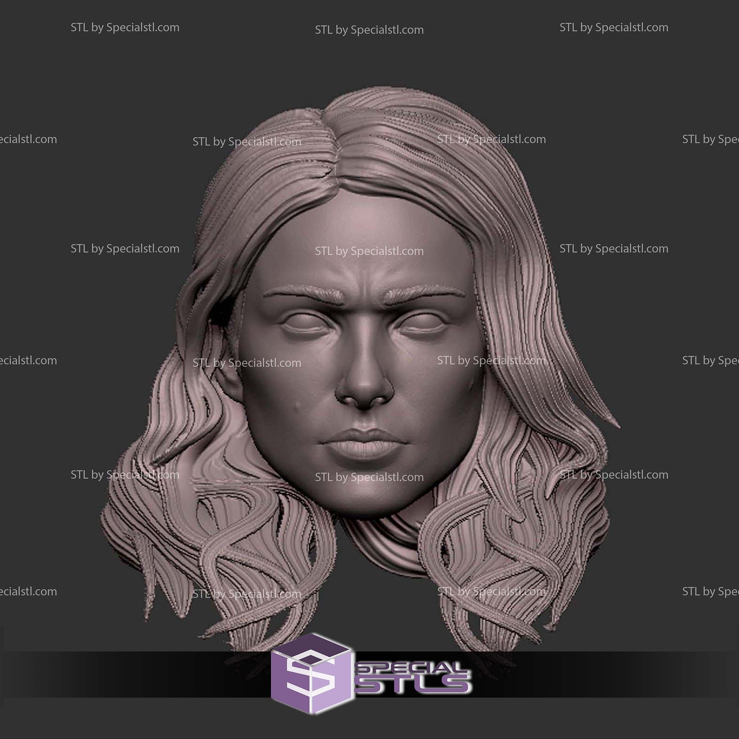 Custom Head STL Jane Foster 3D Model — view 4
