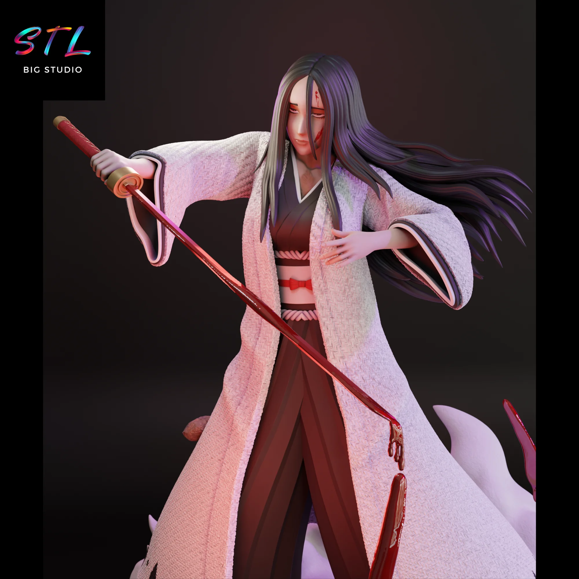 Retsu Unohana STL | 3D Printable Figure | Bleach Model — view 3
