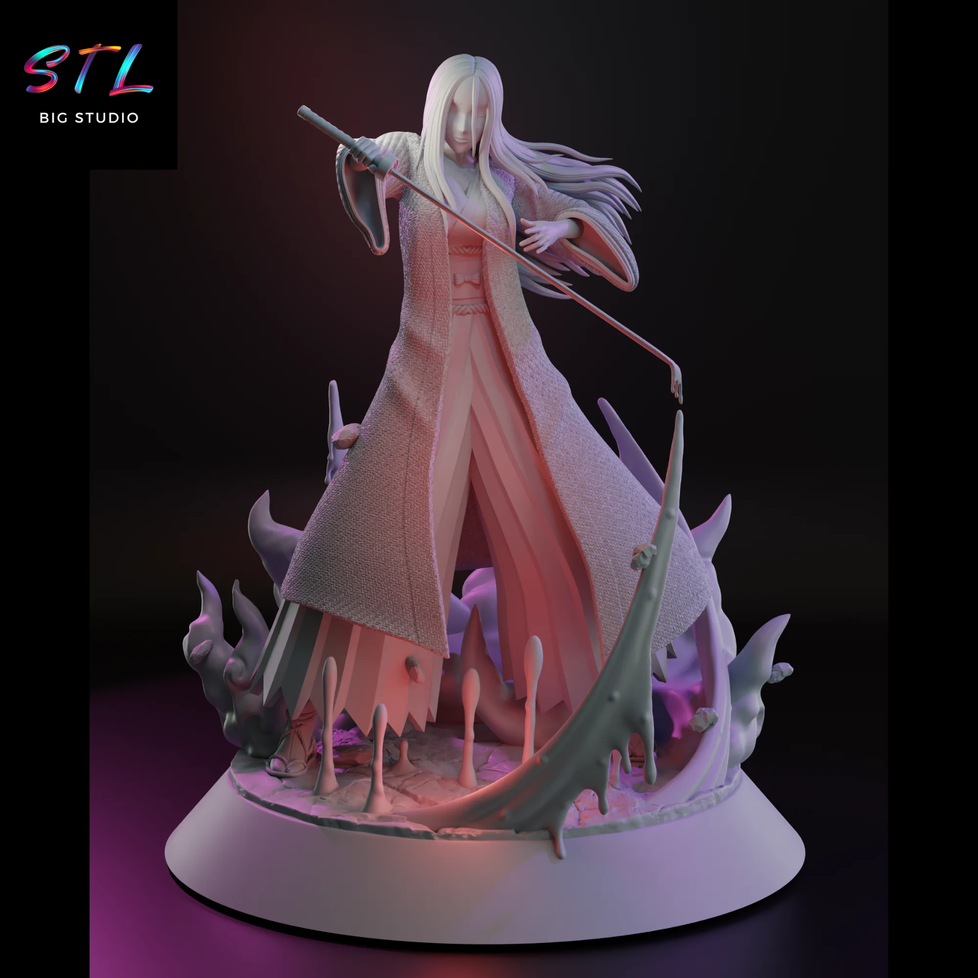 Retsu Unohana STL | 3D Printable Figure | Bleach Model — view 5