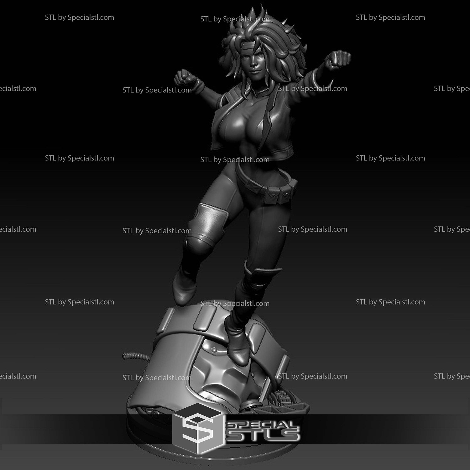 Rogue X Men Basic STL Files 3D Model — view 3