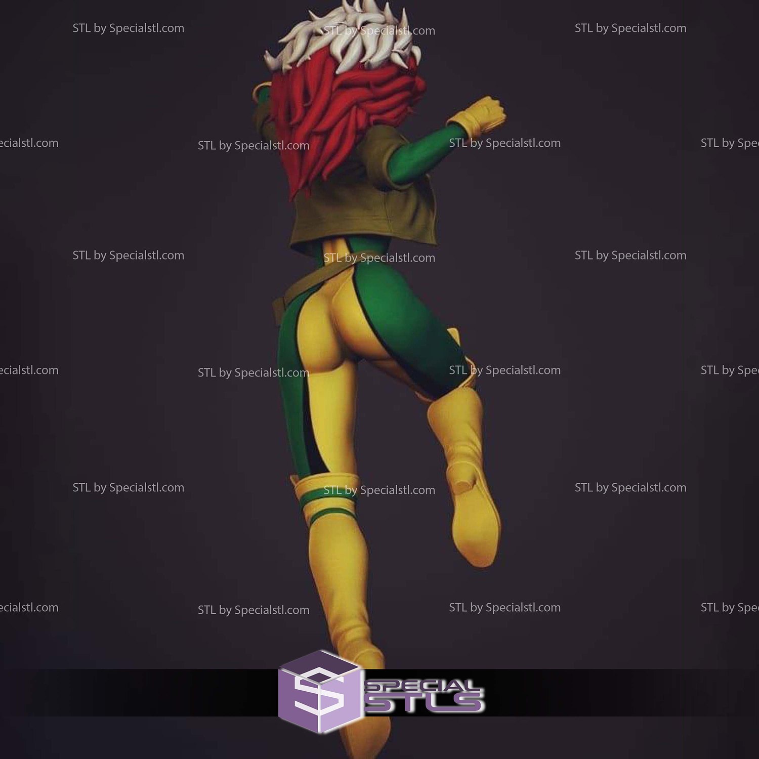 Rogue X Men Basic STL Files 3D Model — view 6