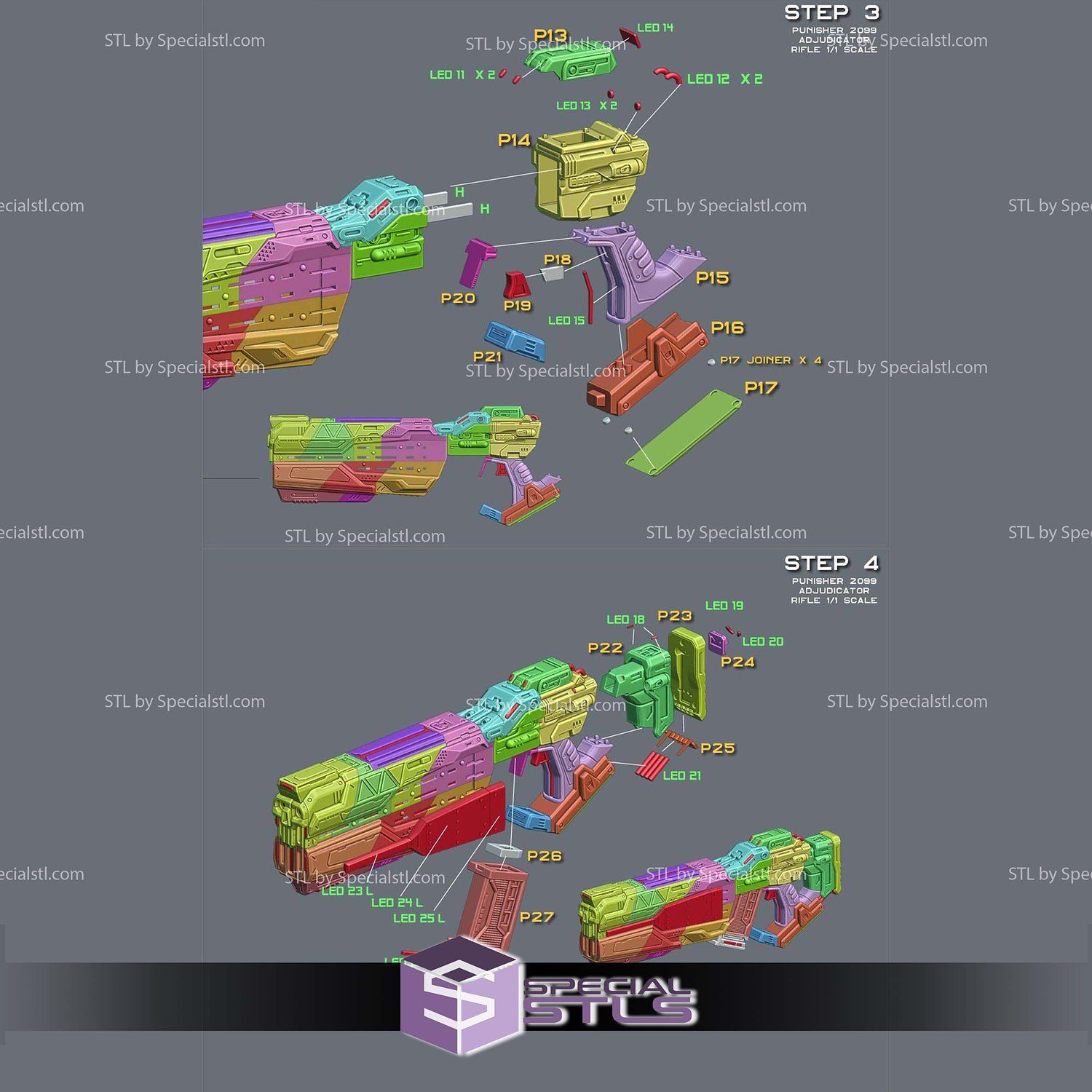 Basic STL Collection - Marvel Rivals Punisher Adjudicator 3D Model — view 2