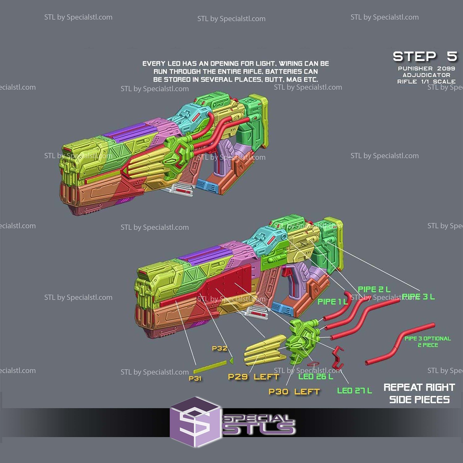 Basic STL Collection - Marvel Rivals Punisher Adjudicator 3D Model — view 3