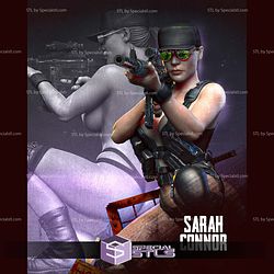 Sarah Connor Sniper Sitting Pose 3D Printer Files STL Model