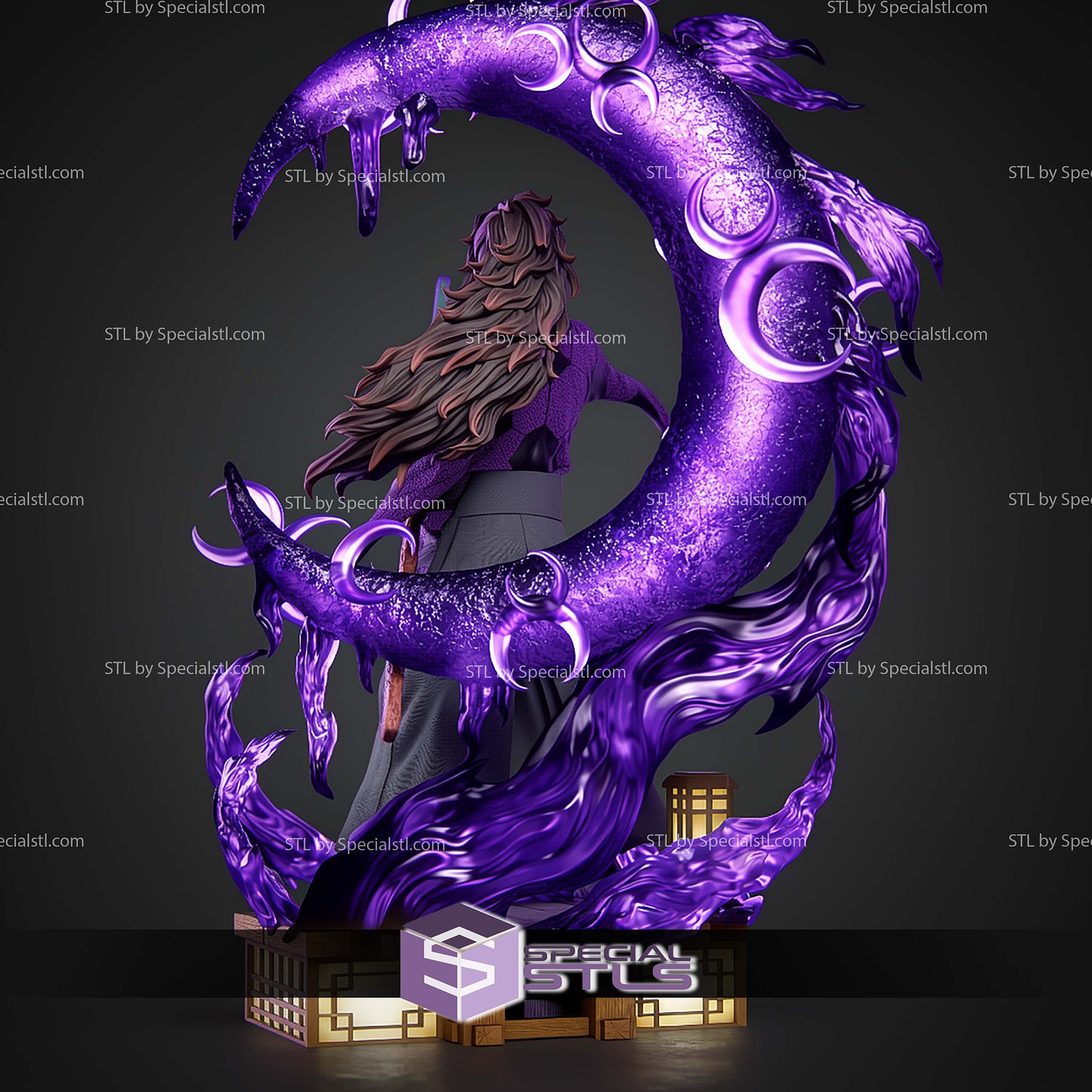 Kokushibo Demon Slayer 463mm STL Files 3D Model — view 3