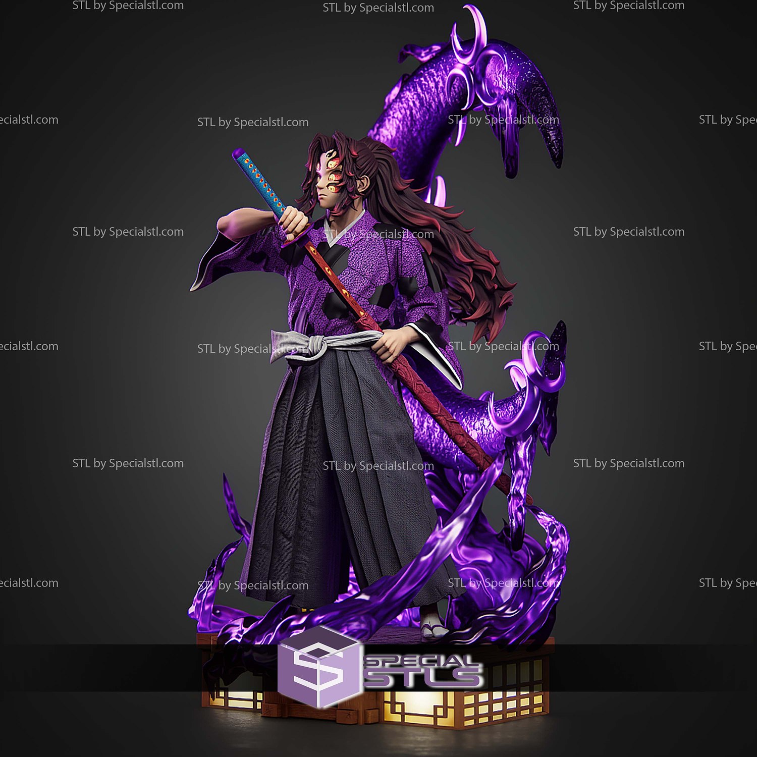 Kokushibo Demon Slayer 463mm STL Files 3D Model — view 4