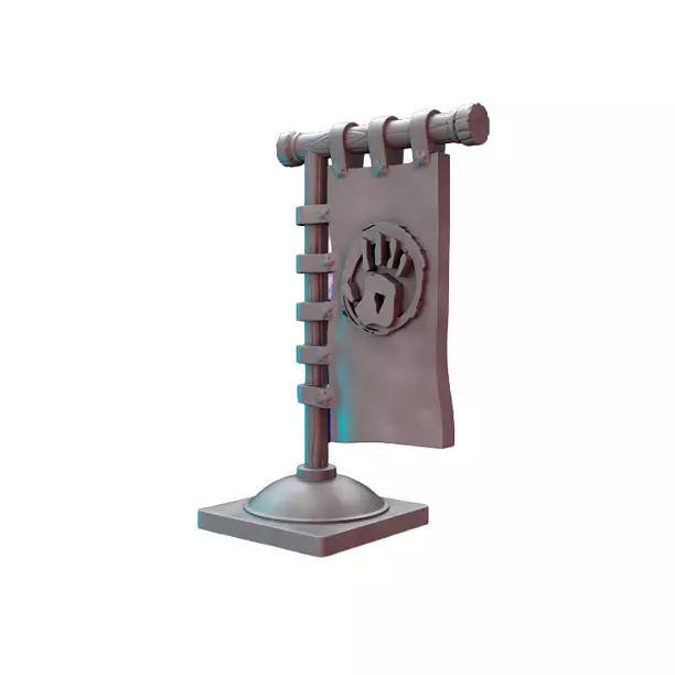 Banner V - RPG Tabletop Figure 3D STL Model