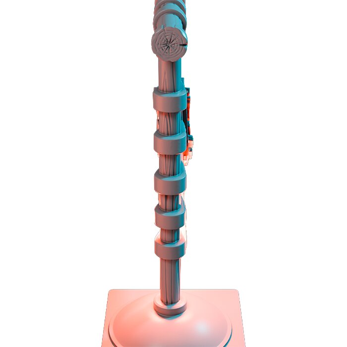 Banner V - RPG Tabletop Figure 3D STL Model — view 4