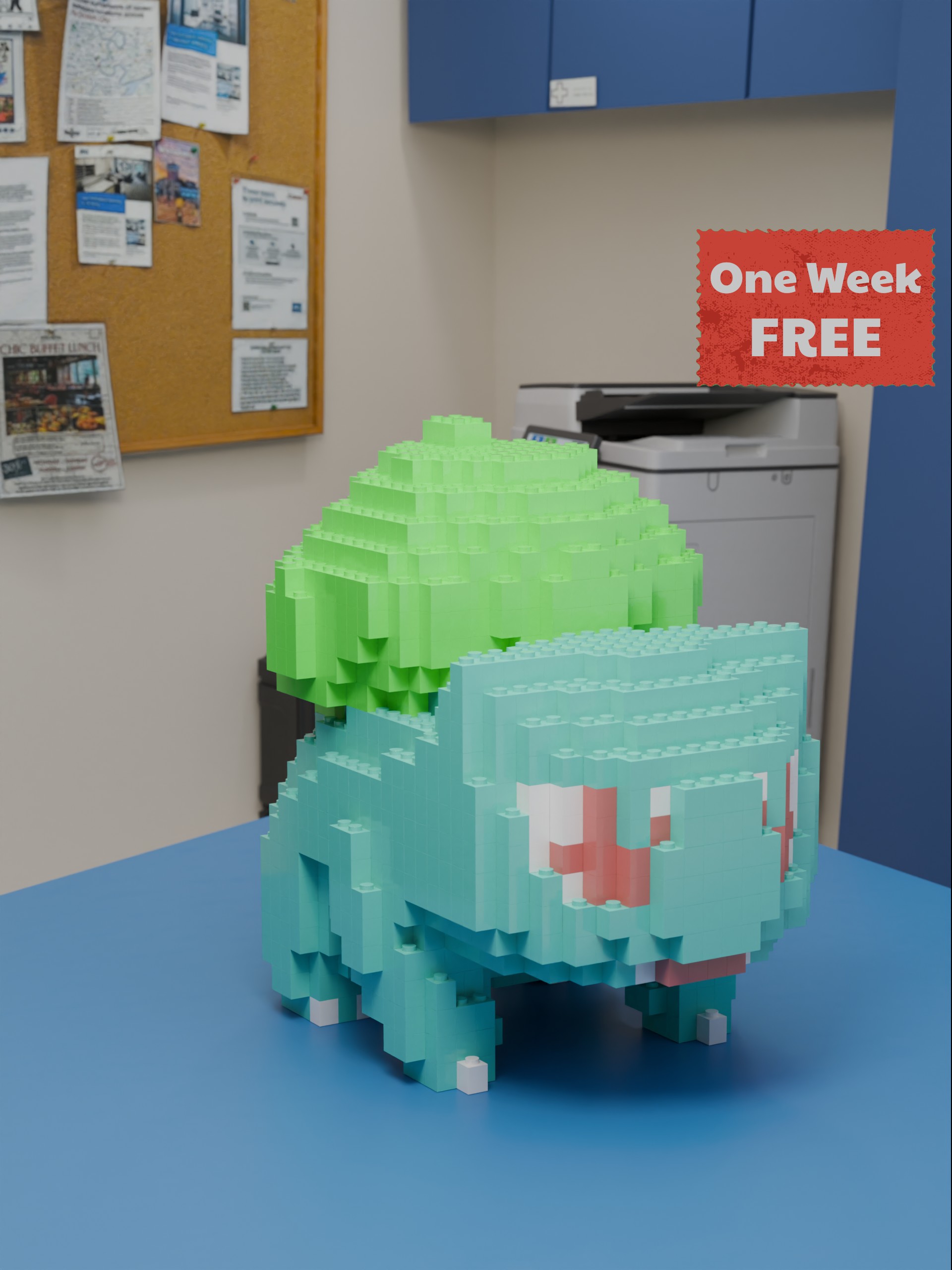 Bulbasaur Lego 3D 3MF Model