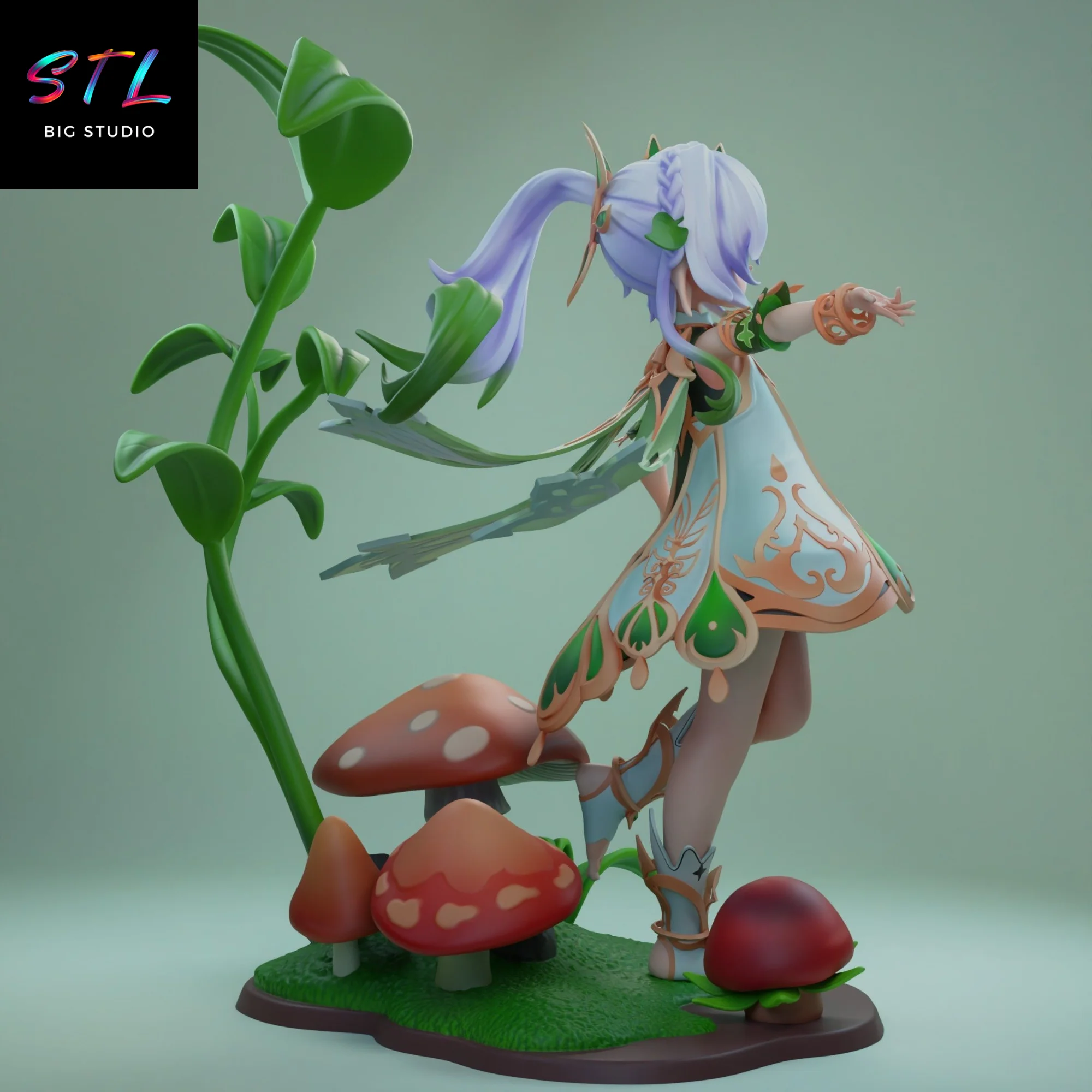 Nahida STL | Genshin Impact | 3D Printable Figure Model — view 3