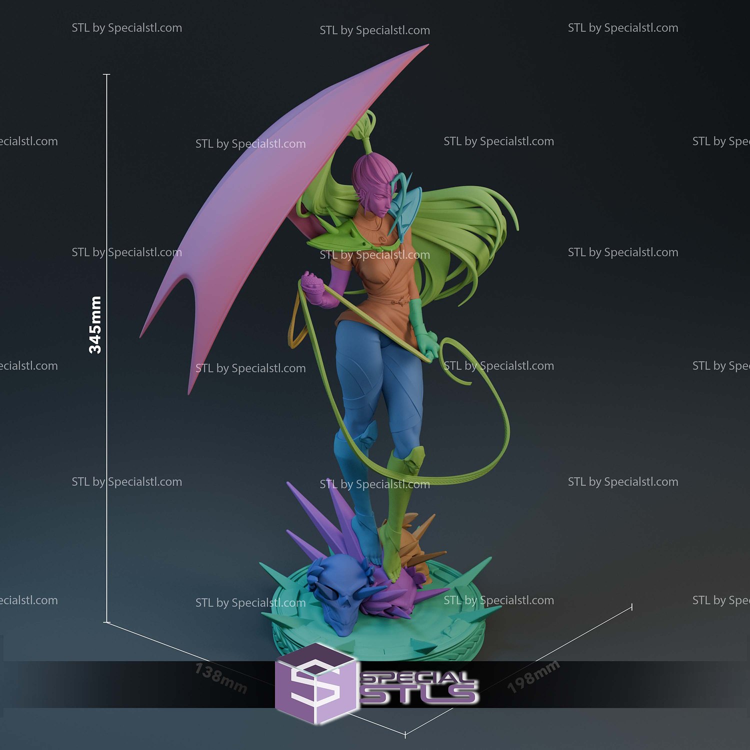Megaera Hades 345mm STL Files 3D Model — view 8