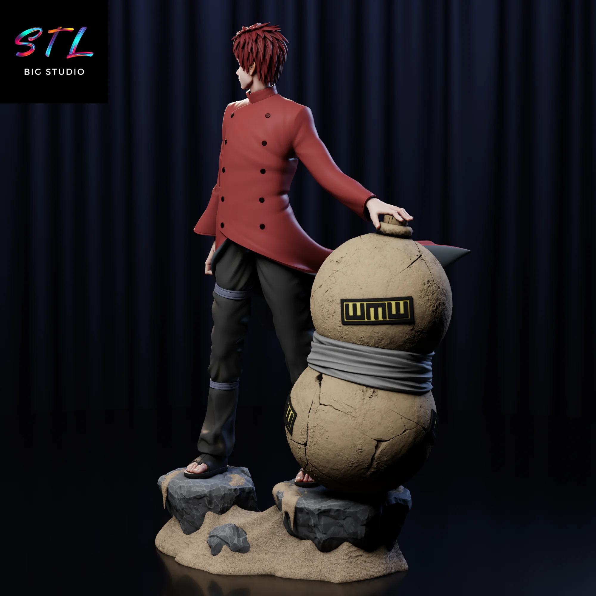 Gaara Kazekage STL | Naruto Shippuden | 3D Model for Printing Model — view 3