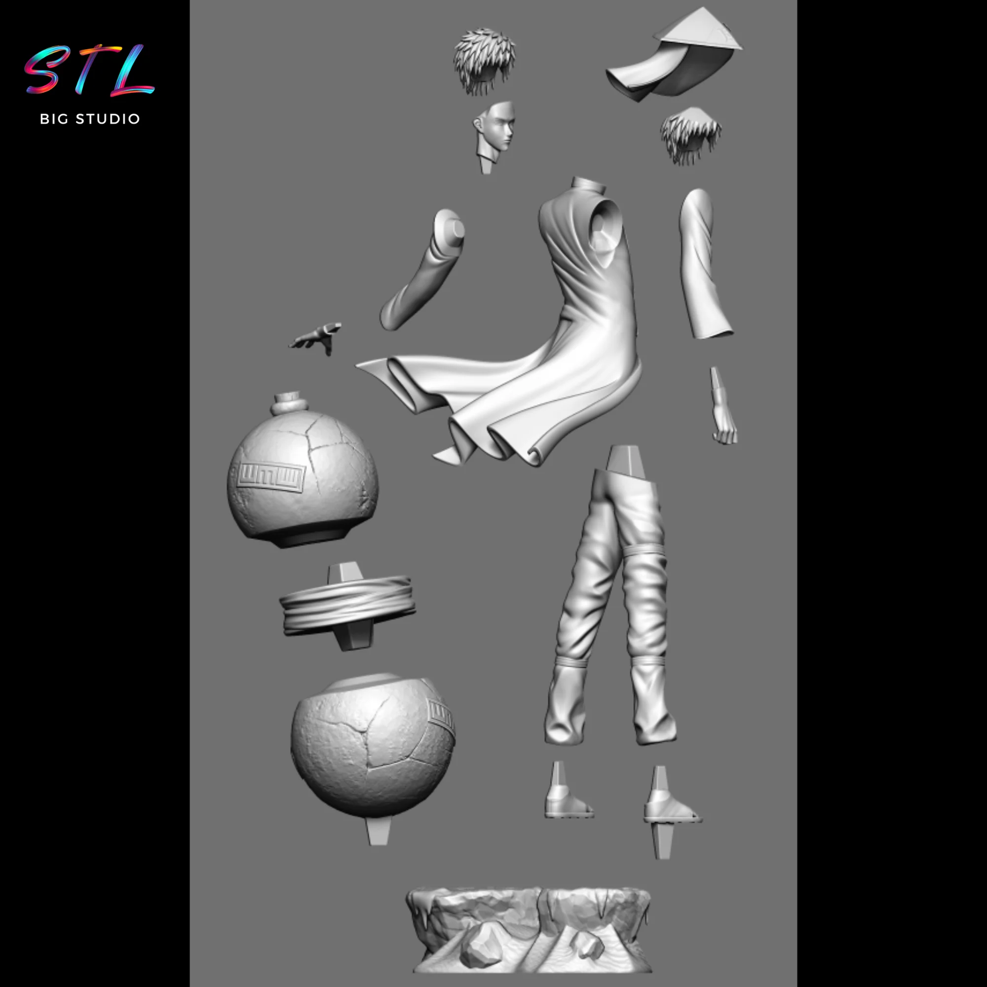Gaara Kazekage STL | Naruto Shippuden | 3D Model for Printing Model — view 8