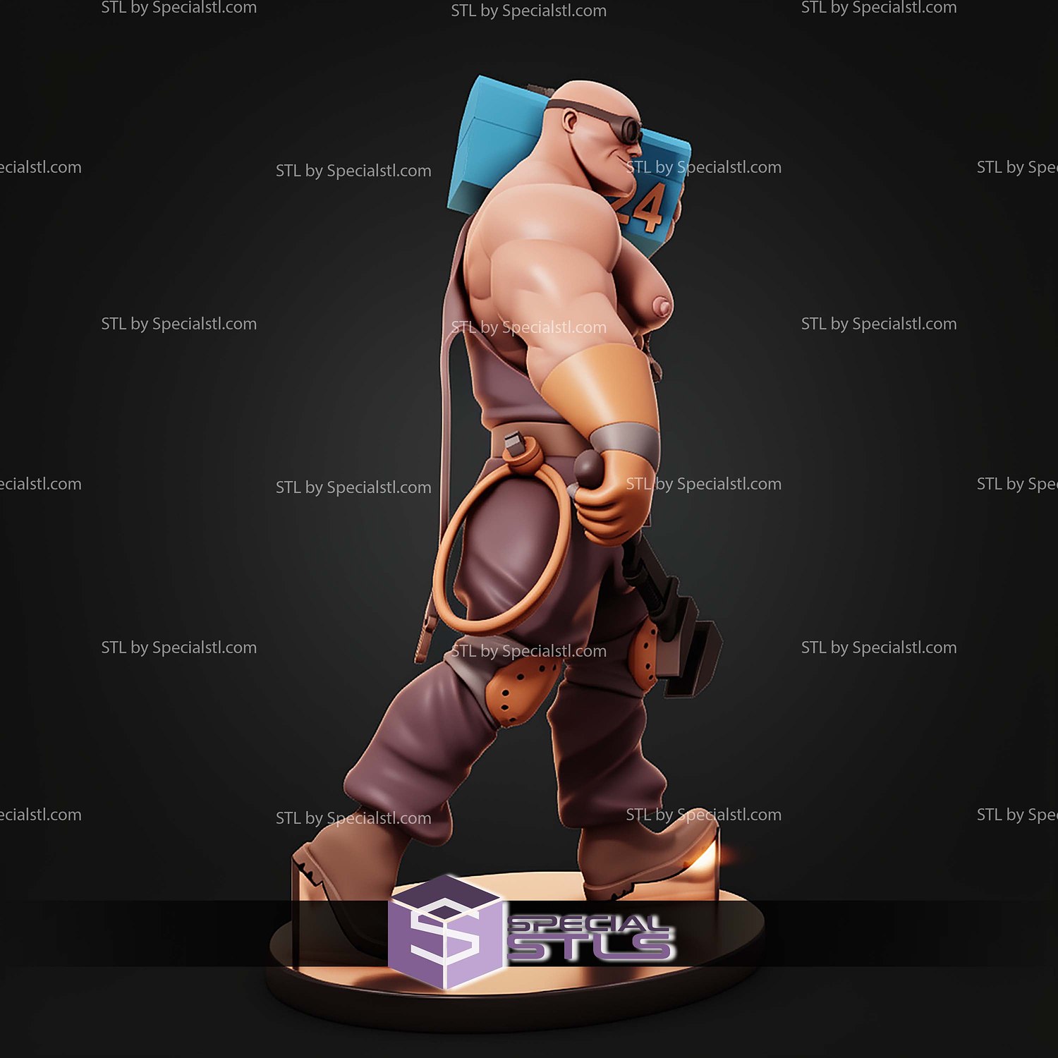 Buff Egineer Team Fortress 2 STL Files 3D Model — view 3