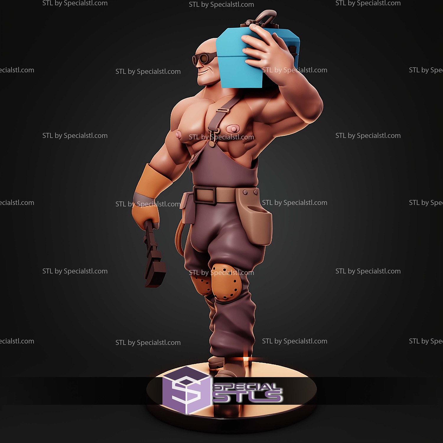 Buff Egineer Team Fortress 2 STL Files 3D Model — view 5