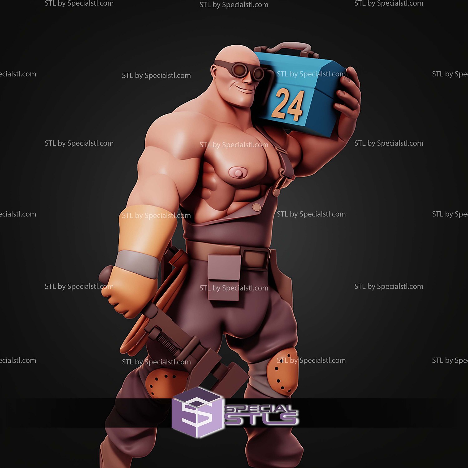 Buff Egineer Team Fortress 2 STL Files 3D Model — view 6