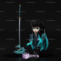 Tokito Bust Demon Slayer STL Files 3D Model