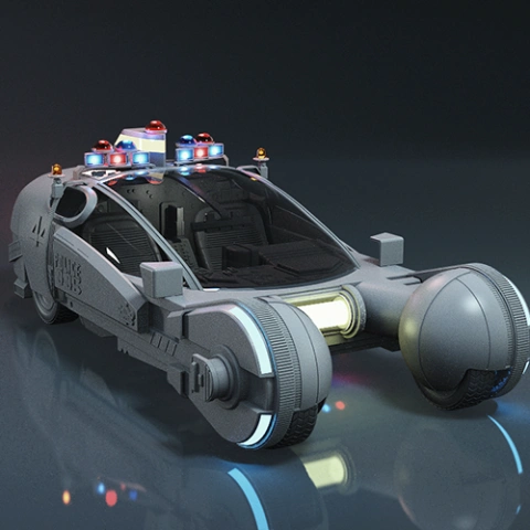 Police Spinner 3D Printing Model | Assembly + Action STL Model