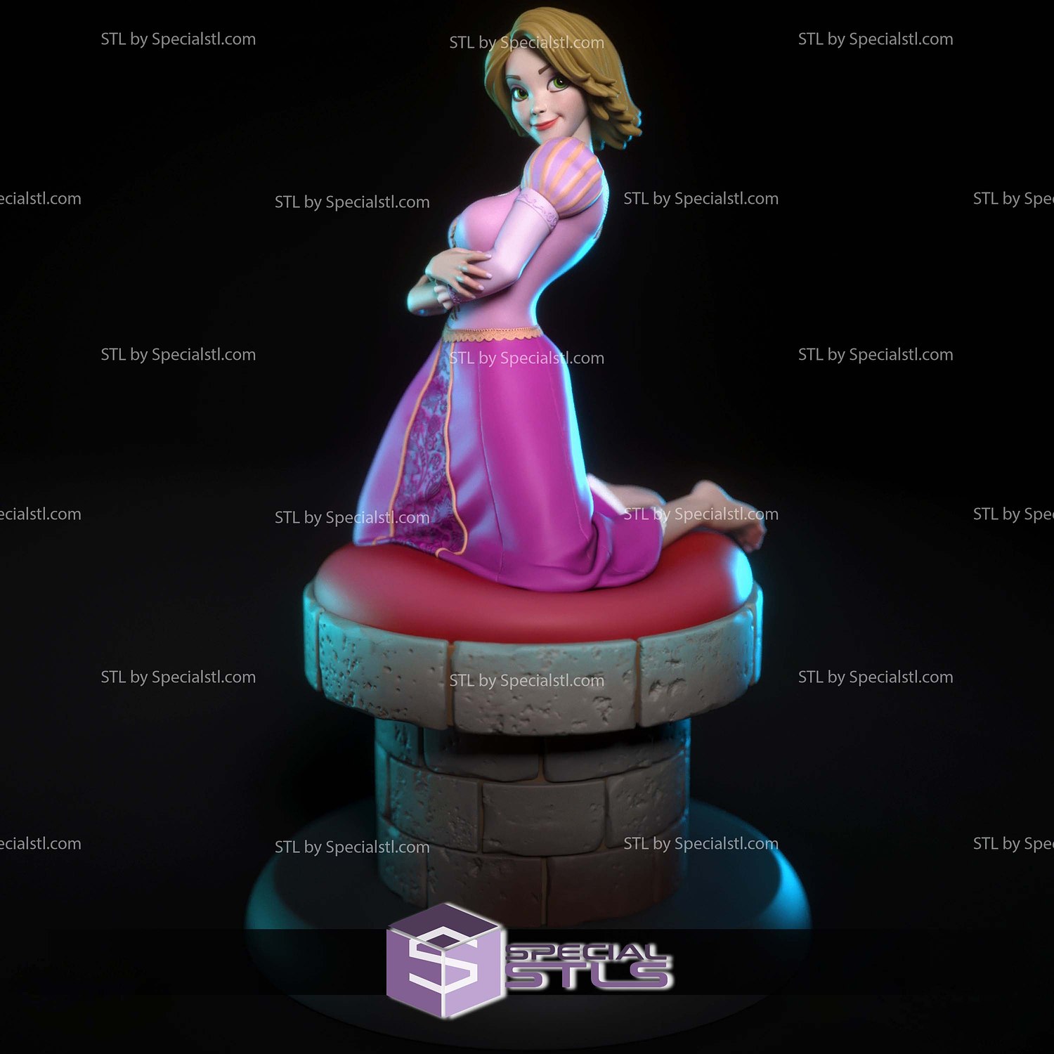 Rapunzel New Version 3D Printer Files STL Model — view 3