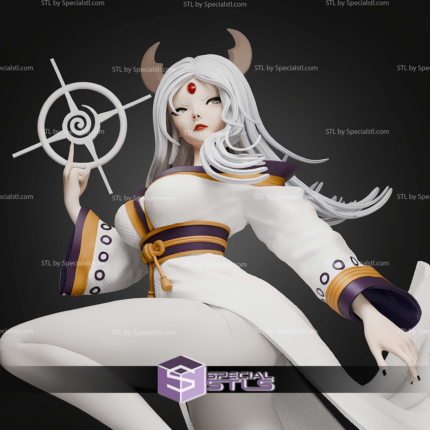 Kaguya Otsutsuki Naruto STL Files 3D Model — view 2