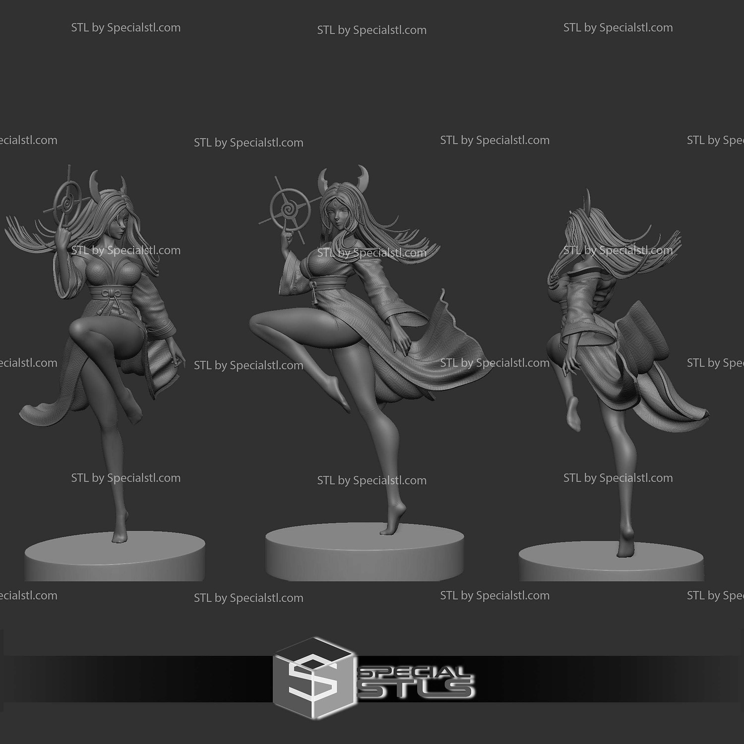 Kaguya Otsutsuki Naruto STL Files 3D Model — view 3