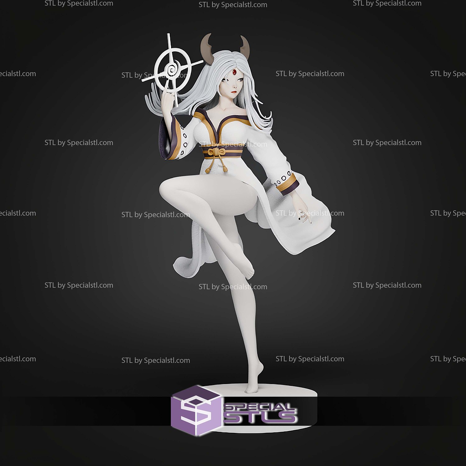 Kaguya Otsutsuki Naruto STL Files 3D Model — view 4
