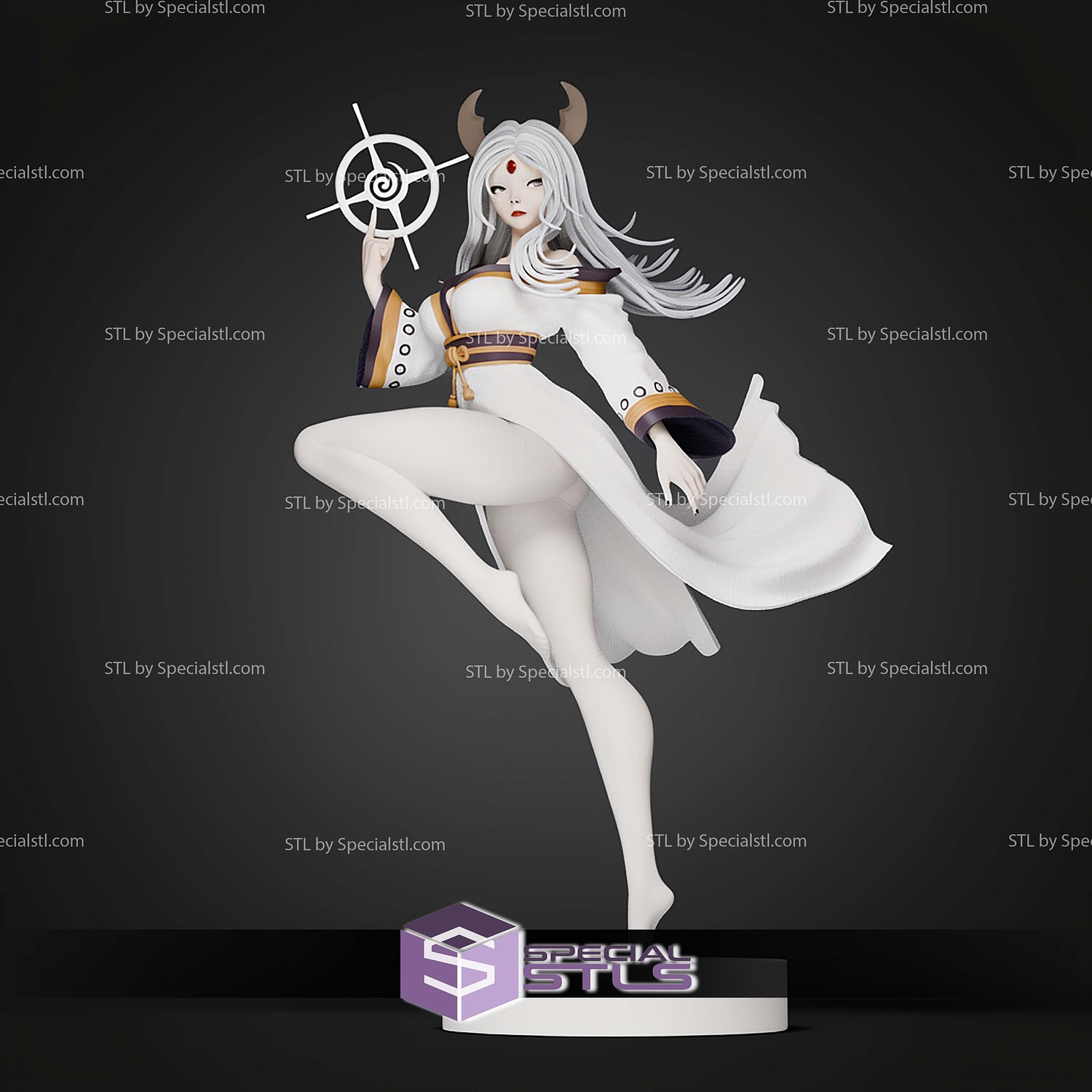 Kaguya Otsutsuki Naruto STL Files 3D Model — view 6